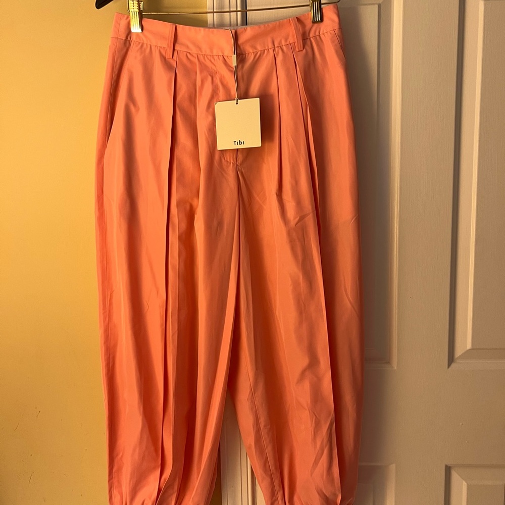 NWT Tibi pink sporty nylon balloon pants